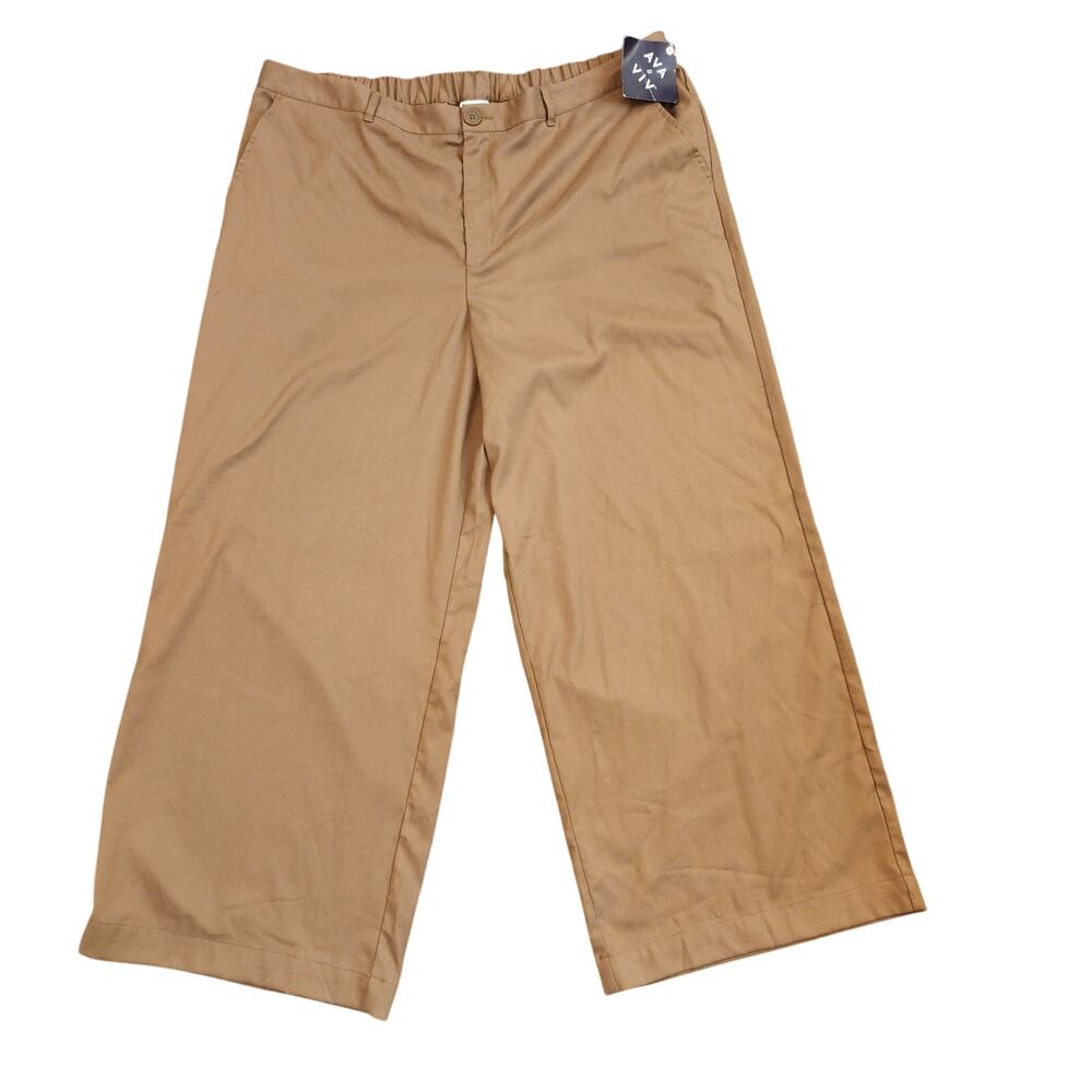 Ava & Viv Tan Wide Leg Pants Pants Plus Size 22 NWT